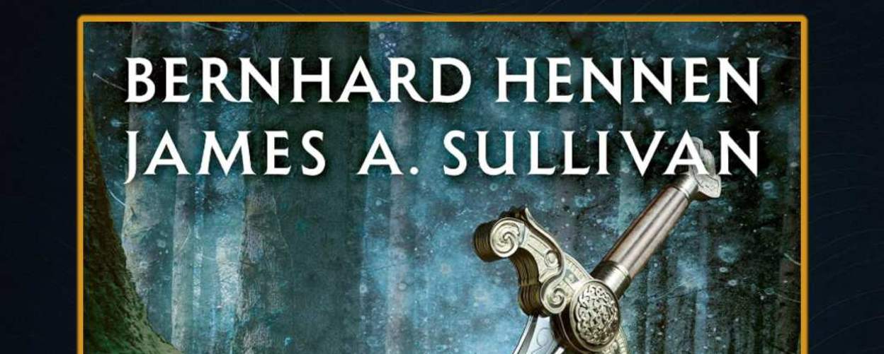 Cover des Hörbuchs „Die Elfen“ von Bernhard Hennen und James A. Sullivan. Im Vordergrund ist ein prunkvoll verziertes Schwert zu sehen, das schräg in einem geheimnisvoll leuchtenden Waldboden steckt. Der Hintergrund zeigt einen nebligen, märchenhaft düsteren Wald. In goldener Schrift steht der Titel „Die Elfen“. Unten rechts befindet sich ein weißes Audible-Banner mit der Aufschrift „Nur bei Audible“.