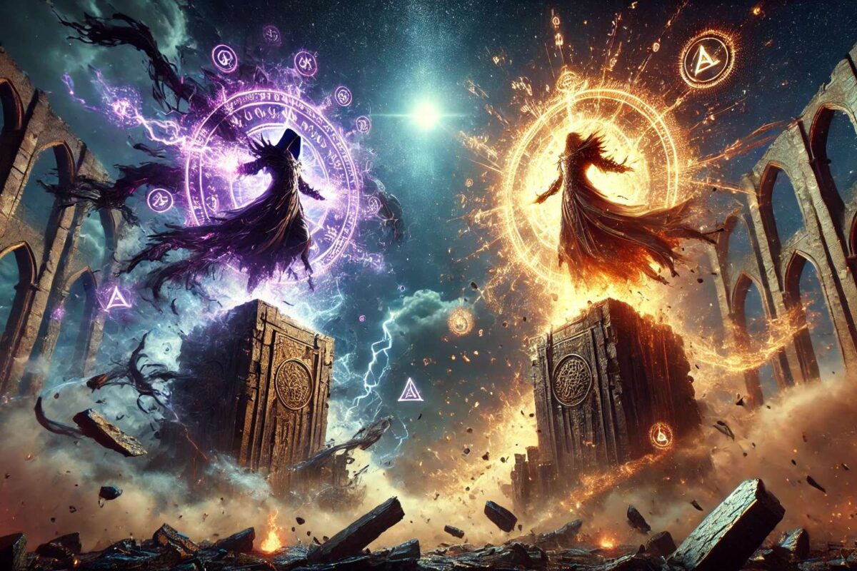 Der Turm von Eldoria: Ein erbitterter Kampf zwischen Licht und Chaosmagie.