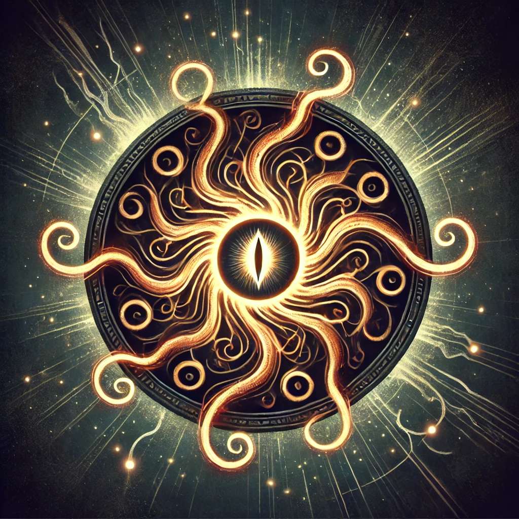 Mirvalis - der gewundene Flussdrache. Das Sternzeichen der Träume. Entspricht im irdischen Horoskop dem Sternzeichen Fische.