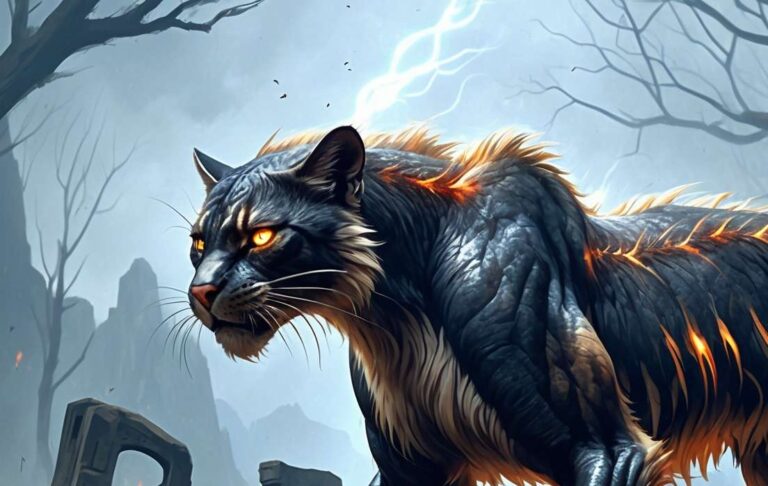 Glutstreifenkatze: Gefürchtete Jägerin der Flammenwüste