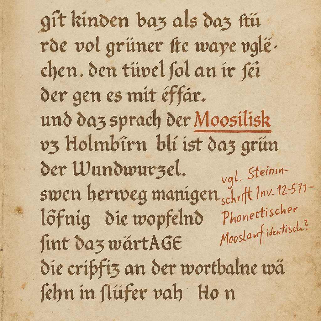 Eine Spur der Mooslinge: Ausschnitt aus dem Wurzelverzeichnis von Trient