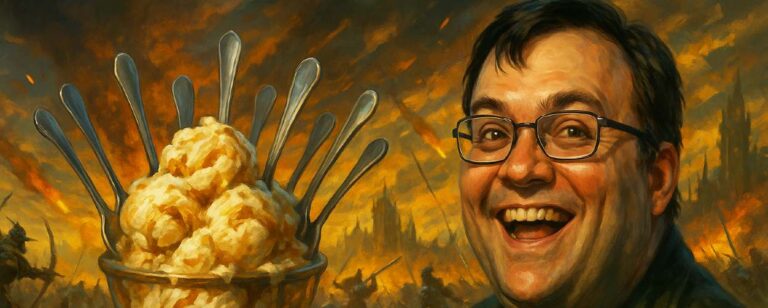 Bild: Brandon Sanderson bringt Eis raus – mit Butterscotch, Mandeln und jeder Menge Symbolkraft. Die Sanderlanche rollt. Jetzt auch mit reichlich Kalorien.