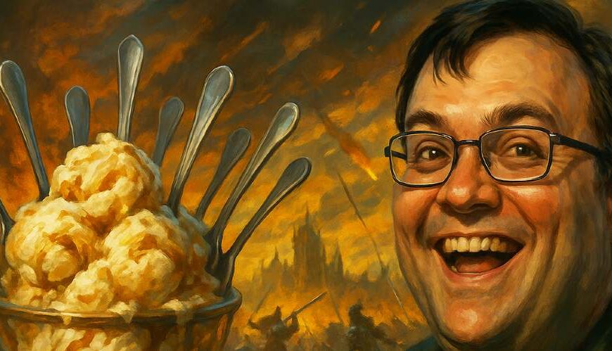 Bild: Brandon Sanderson bringt Eis raus – mit Butterscotch, Mandeln und jeder Menge Symbolkraft. Die Sanderlanche rollt. Jetzt auch mit reichlich Kalorien.