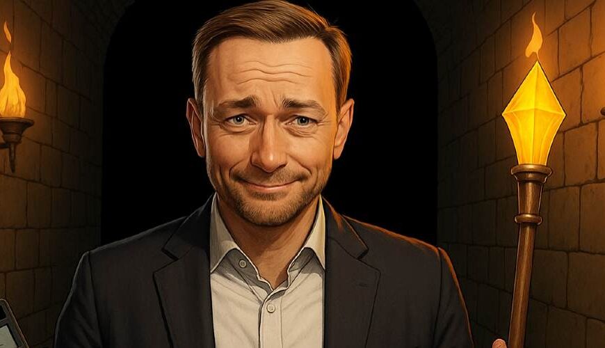 Auf dem Bild: Christian Lindner meldet sich aus den Zwischenreichen – mit einem Brief über magische Ökonomie, Heldenreformen und die Liberalisierung der Prophezeiung. Eine Abrechnung in Tabellenform.
