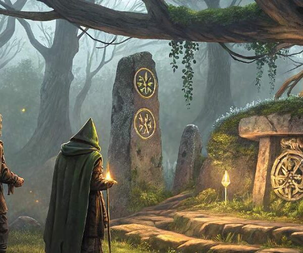 Abbildung: Ein Kult, der im Rhythmus von Blättern denkt: Die Vyrdenseher sind weder Mönche noch Gärtner, sondern Bewahrer einer vergessenen Sprache – der Sprache des Wachsens.