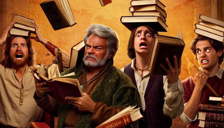Im Bild: Viele Bücher. Diese Baldurs Gate Entwickler verdingen sich auch als Fantasy Autoren