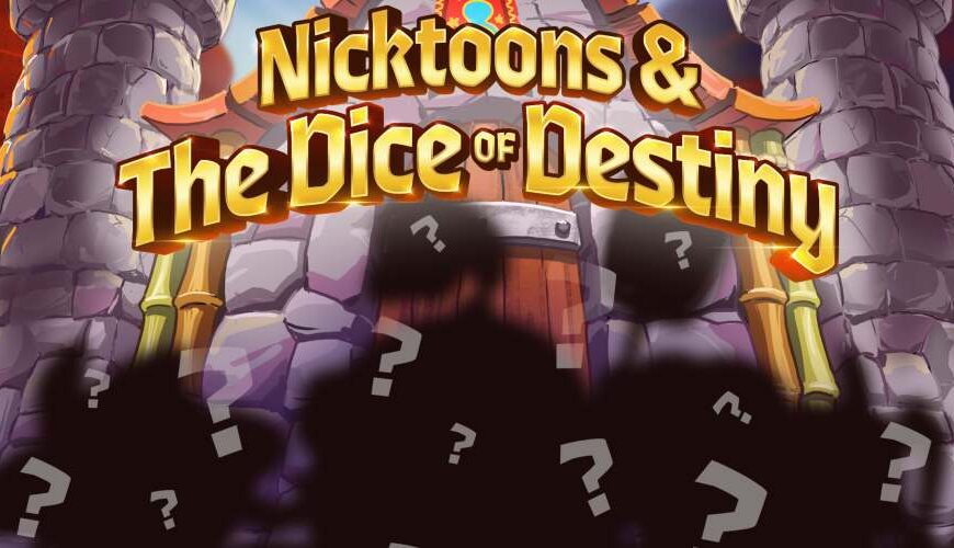 Das Titelbild zum Spiel: Nicktoons trifft Fantasy: Dice of Destiny ist ein kunterbuntes Action-RPG mit Brettspielmechanik, Zaubersprüchen – und SpongeBob als Goofy-Goober-Magier.