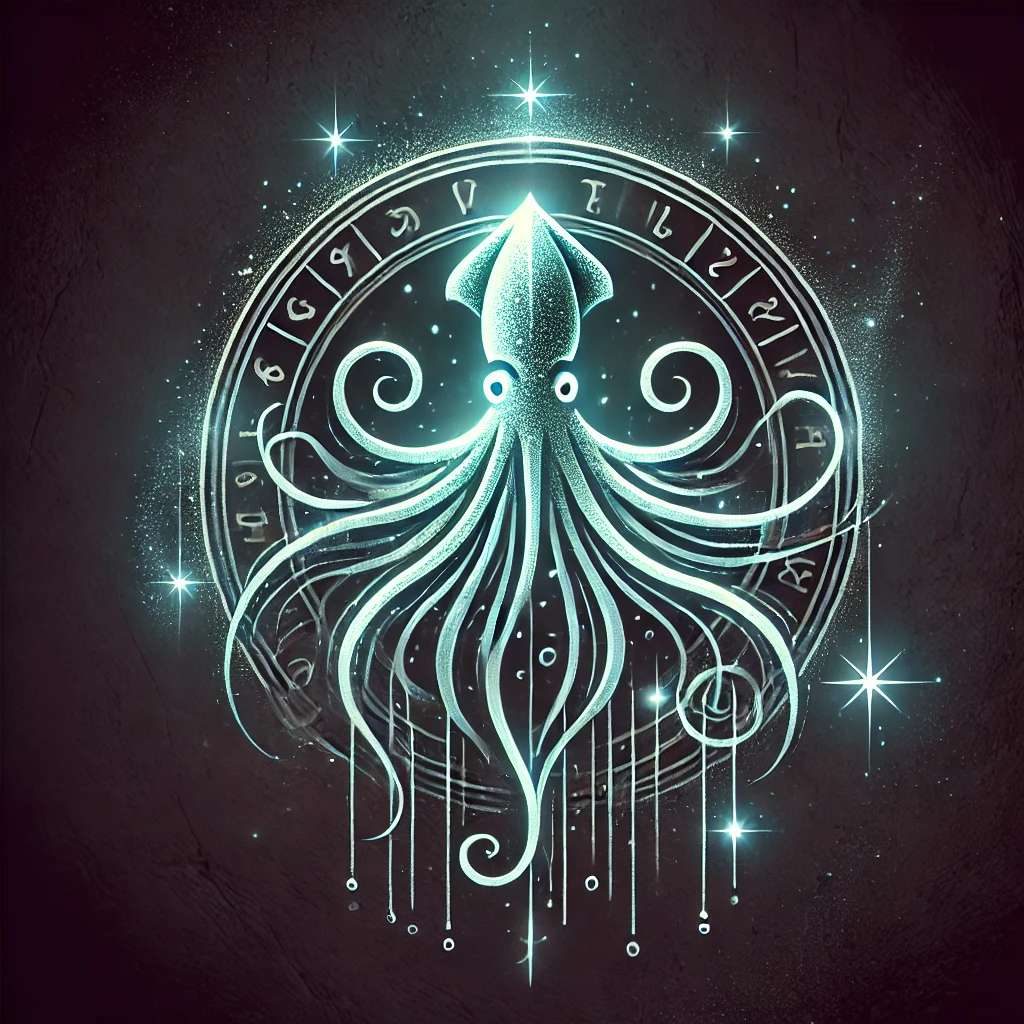 Mirvalis - der gewundene Flussdrache. Das Sternzeichen der Träume. Entspricht im irdischen Horoskop dem Sternzeichen Fische.