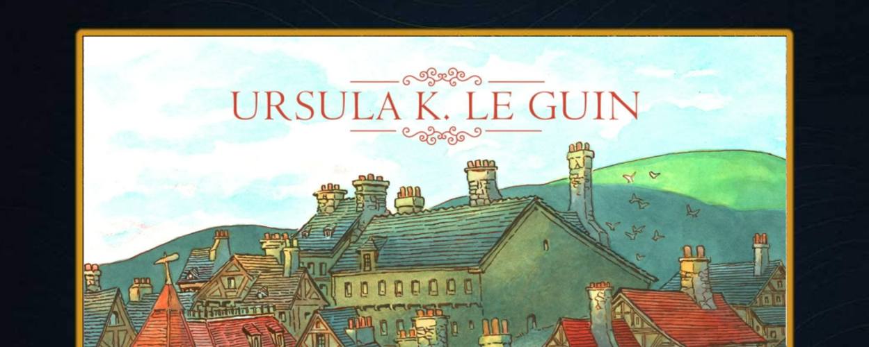 Cover des Hörbuchs „Ein Magier von Erdsee“ von Ursula K. Le Guin – zeigt eine stilisierte Inselwelt mit Meer, Segelboot und mystischer Farbgebung; klassisches Fantasy-Design mit ruhiger, mythischer Ausstrahlung