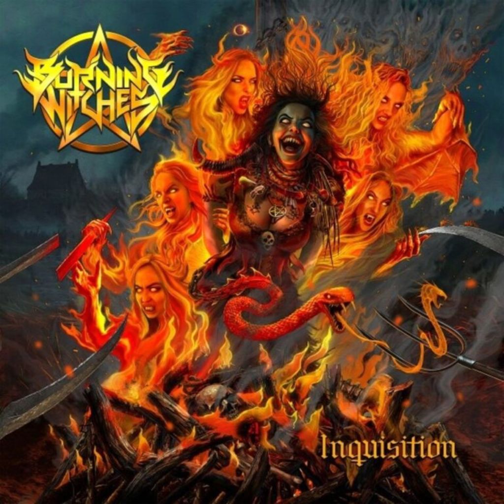 Hammer King – Make Metal Royal Again Albumcover: Ein finsterer, gepanzerter König mit Dornenkrone und maskiertem Gesicht steht in einer steinernen Festung. Er streckt eine Hand nach vorn, an der Marionettenfäden hängen, als würde er unsichtbare Figuren kontrollieren. Der Hintergrund ist dunkel und bedrohlich, der Albumtitel prangt in metallischer Schrift darunter.