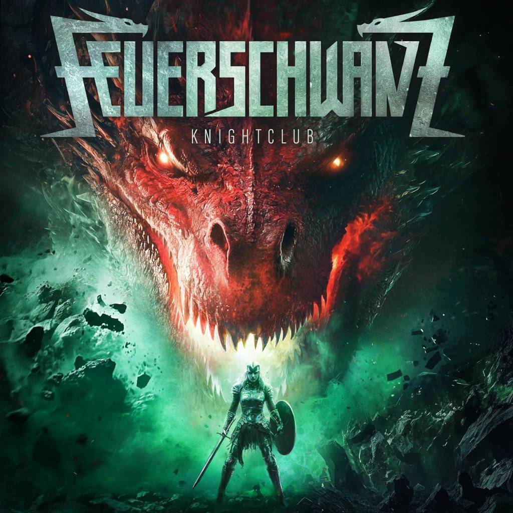 Hammer King – Make Metal Royal Again Albumcover: Ein finsterer, gepanzerter König mit Dornenkrone und maskiertem Gesicht steht in einer steinernen Festung. Er streckt eine Hand nach vorn, an der Marionettenfäden hängen, als würde er unsichtbare Figuren kontrollieren. Der Hintergrund ist dunkel und bedrohlich, der Albumtitel prangt in metallischer Schrift darunter.