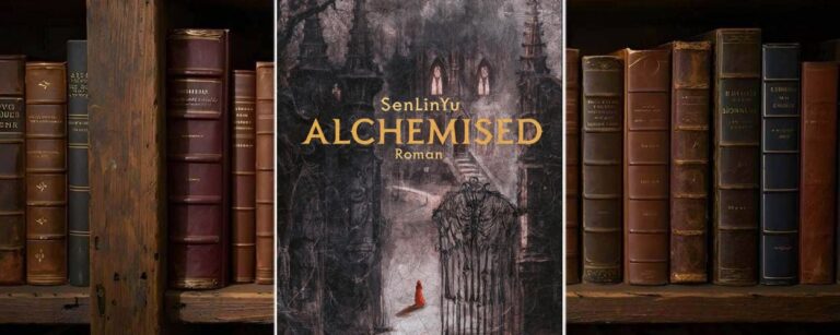 Cover von Alchemised von SenLinYu: dunkles Herrenhaus-Motiv mit goldgeprägtem Titel, luxuriöser Farbschnitt-Ausgabe.