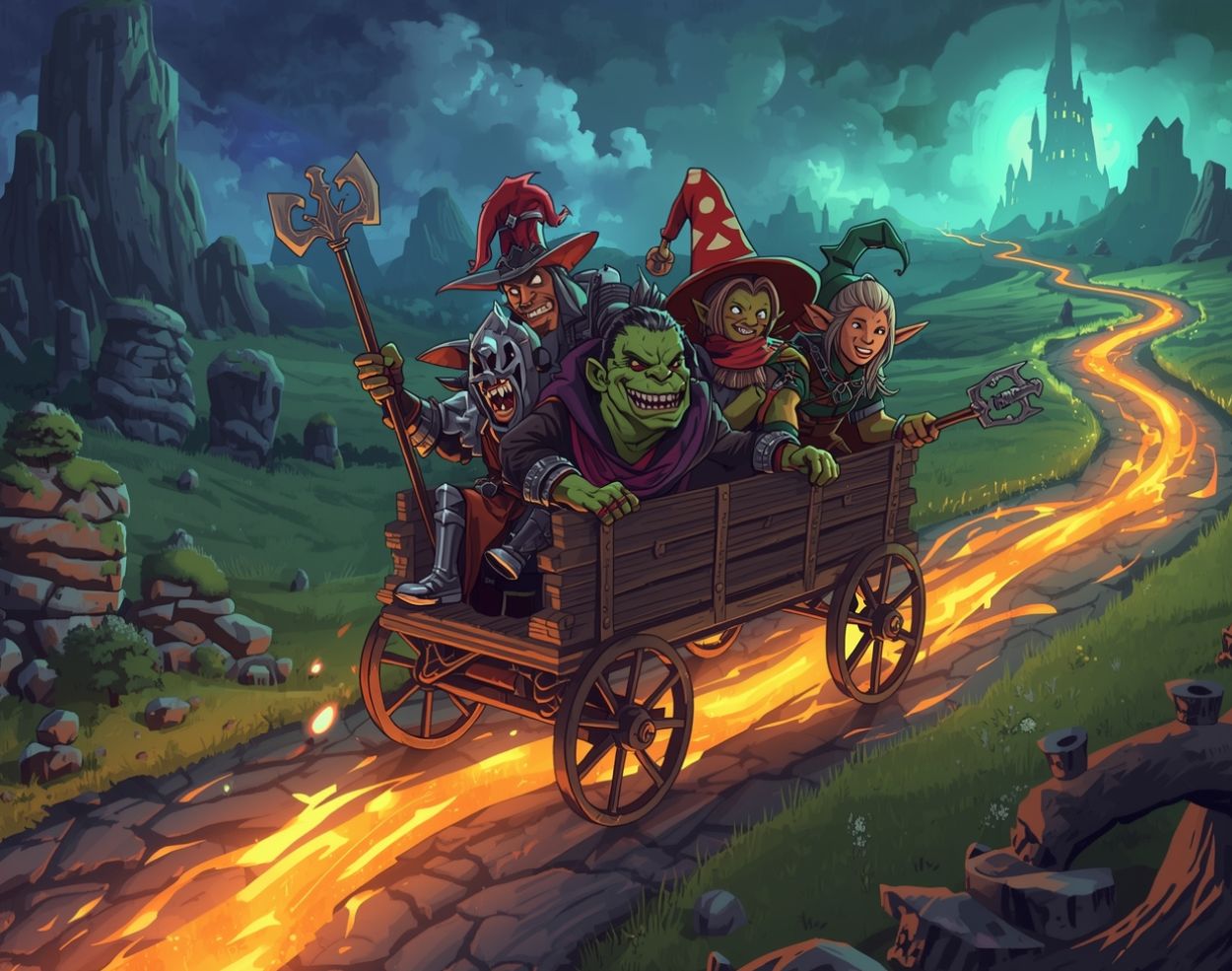 Eine Zauberin rührt in einem Kessel voller Nebel und leuchtender Kräuter – Sinnbild für Soft Magic als geheimnisvolles Mysterium.