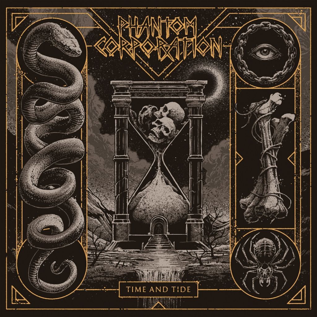 Albumcover Wolfskin Ring of Spheres – konzentrische Kreise in Rot, Grün und Beige bilden einen alchemistisch wirkenden Sphärenring mit sonnenartigem Zentrum auf schwarzem, strukturiertem Hintergrund