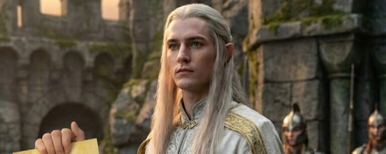 Meme: Elbischer Wächter vor einer Festung hält ein Pergament