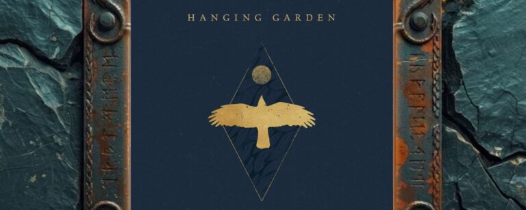 Albumcover von Isle Of Bliss: dunkelblaues, minimalistisches Artwork mit goldenem Vogel vor geometrischer Rautenform und kleinem Mondsymbol, elegant und melancholisch.