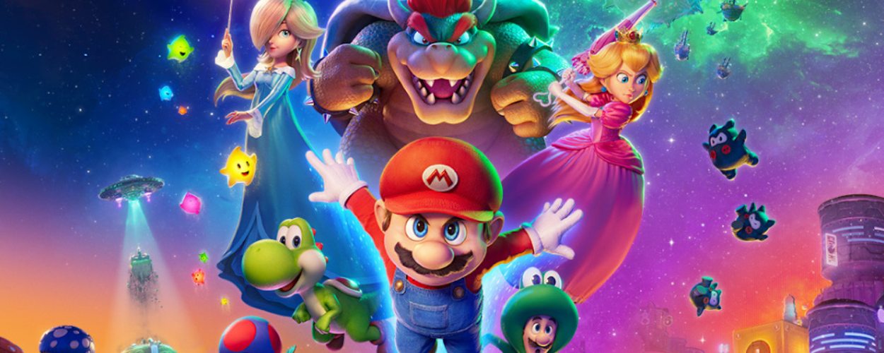 Mario und seine Gefährten reisen in einem kosmischen Fantasy-Abenteuer durch die Galaxie.