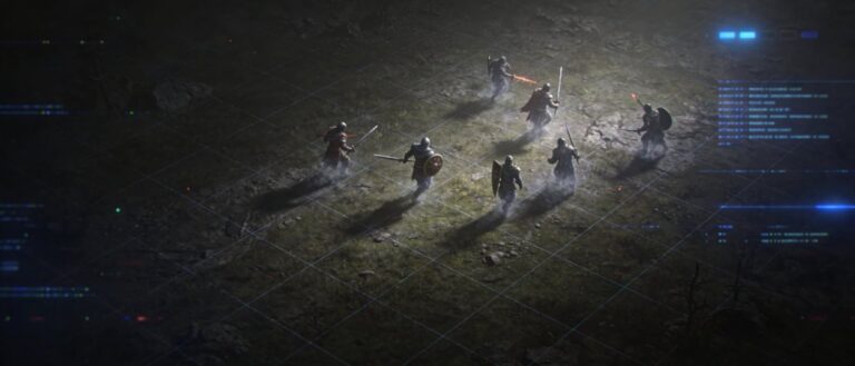 War of the Visions endet: ein taktisches Schlachtfeld wirkt wie ausgeblendet, als würde ein Server herunterfahren.