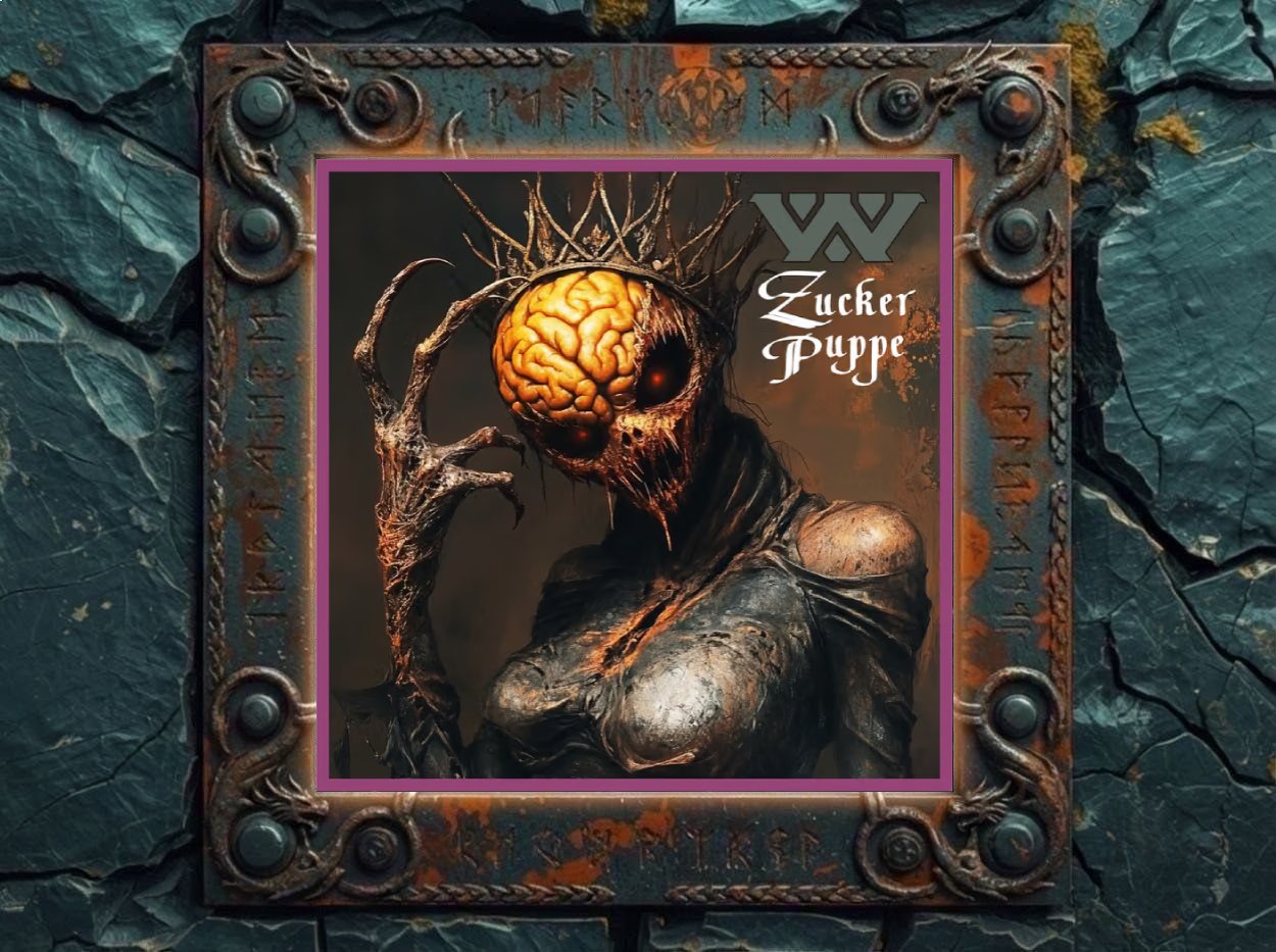 Albumcover Dead To Rights von Metal Church: dunkle thronende Gestalt mit Schwert vor brennender apokalyptischer Ruinenlandschaft.