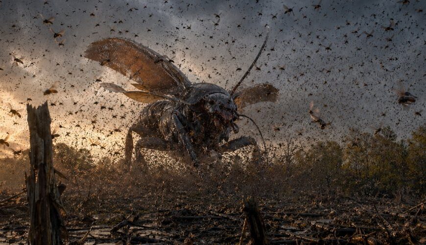 Im Hessischen Ried beginnt der Massenflug der Maikäfer. Wir zeigen das Naturspektakel als apokalyptisches Insektenszenario zwischen Naturfotografie und Untergangsahnung.