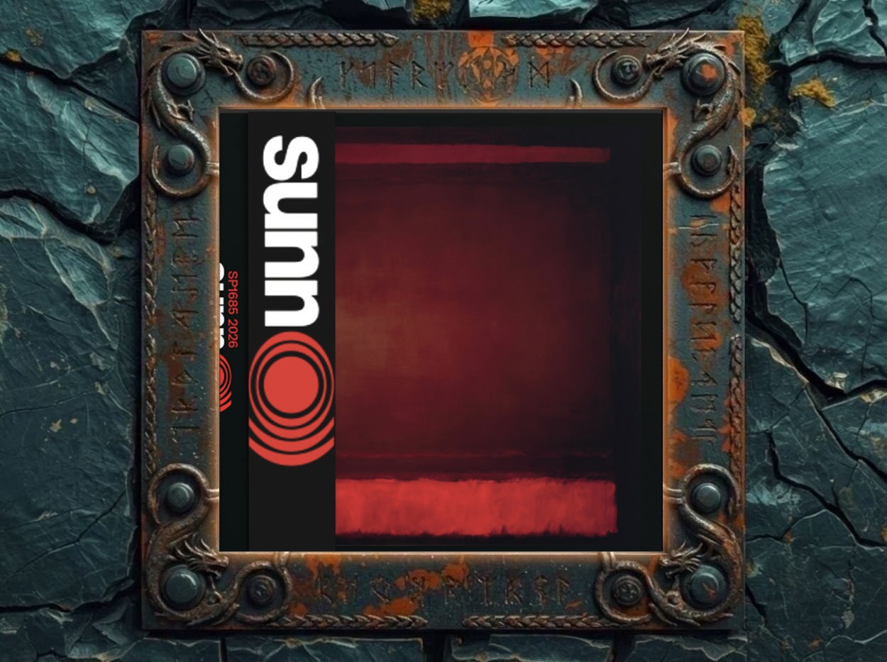 Albumcover von sunn O))) – sunn O))): abstrakte Rothko-Farbflächen in dunklen, glühenden Tönen mit meditativer Tiefenwirkung.