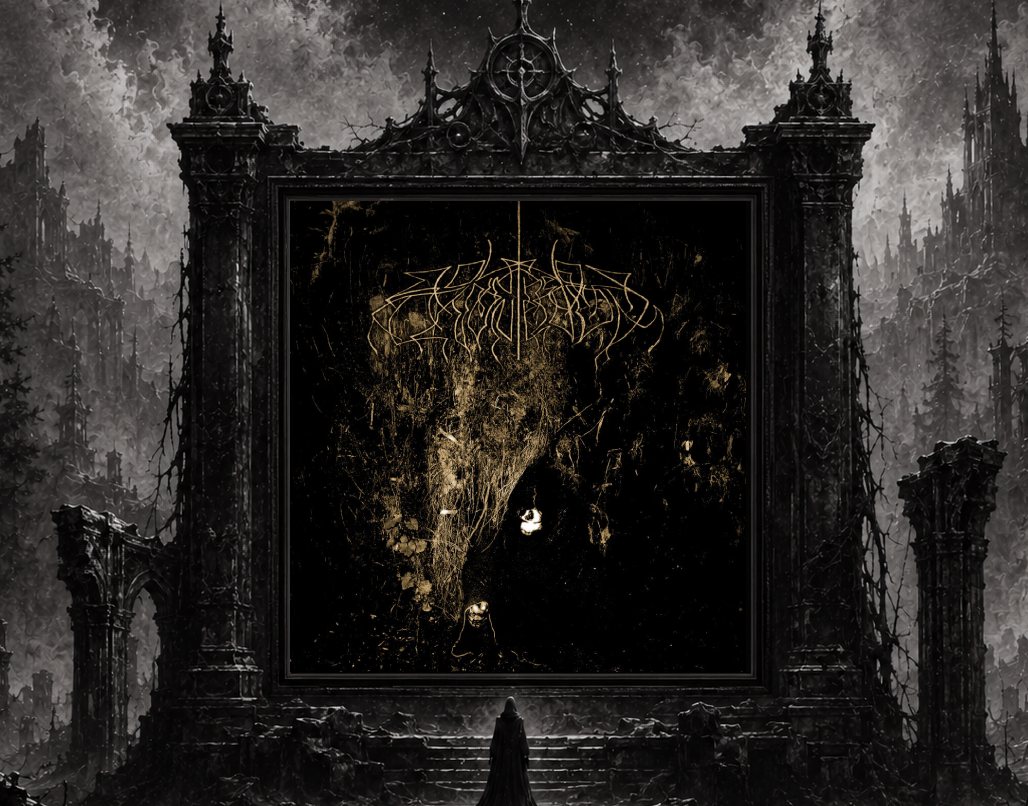 Wolves in the Throne Room Two Hunters. Das Cover des Albums auf einer Leinwand in der Finsternis.
