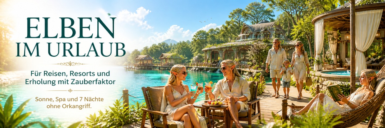 Werbung für ein elbisches Urlaubsressort.