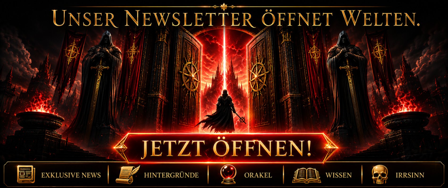 Banner für den Newsletter im Fantasykosmos mit Gandalf, der den Leser nicht vorbeilässt,