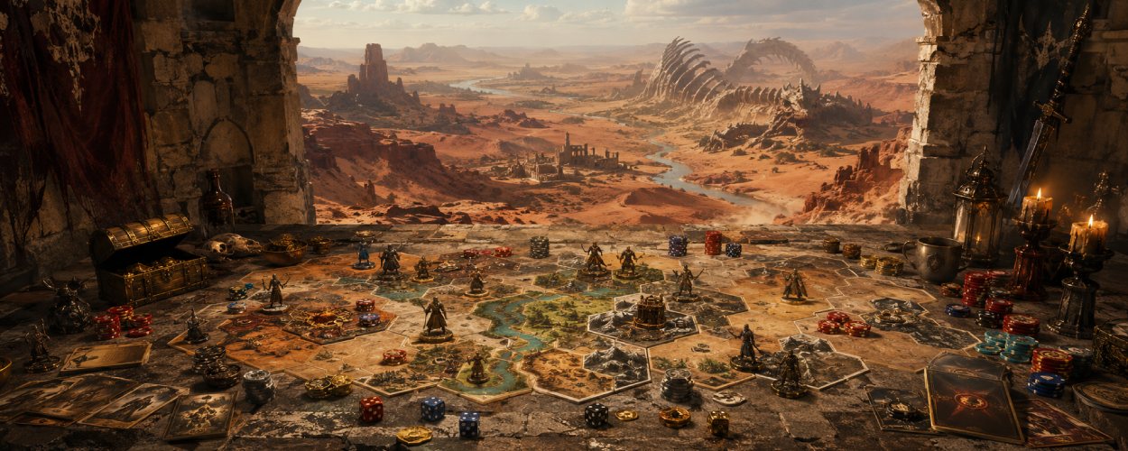 Dragons Down: Eastern Reaches erweitert das Western-Fantasy-Sandbox-Brettspiel um neue Gebiete, Monster, Klassen, Zauber, Schätze und Koop-Modi.