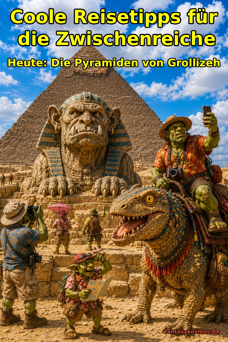 Fantasy-Motorsportposter auf hellem Hintergrund: Im Vordergrund rast ein wuchtiger, schwarzer Rennwagen mit roten Leuchtelementen, Stacheln, Runen und Totenschädel-Verzierungen frontal auf den Betrachter zu. Am Steuer sitzt ein grimmiger Ork mit Rennhaube. Hinter dem Wagen stehen mehrere Figuren in dynamischer Collage: ein grinsender Goblin mit Schraubenschlüssel, ein bärtiger Zwerg mit Schweißgerät, ein bleicher Nekromant mit bläulich leuchtender Magie und darüber ein älterer Mann in monochromer Darstellung. Farbige Rot- und Blaueffekte sowie ein Tachometer überlagern das Bild.