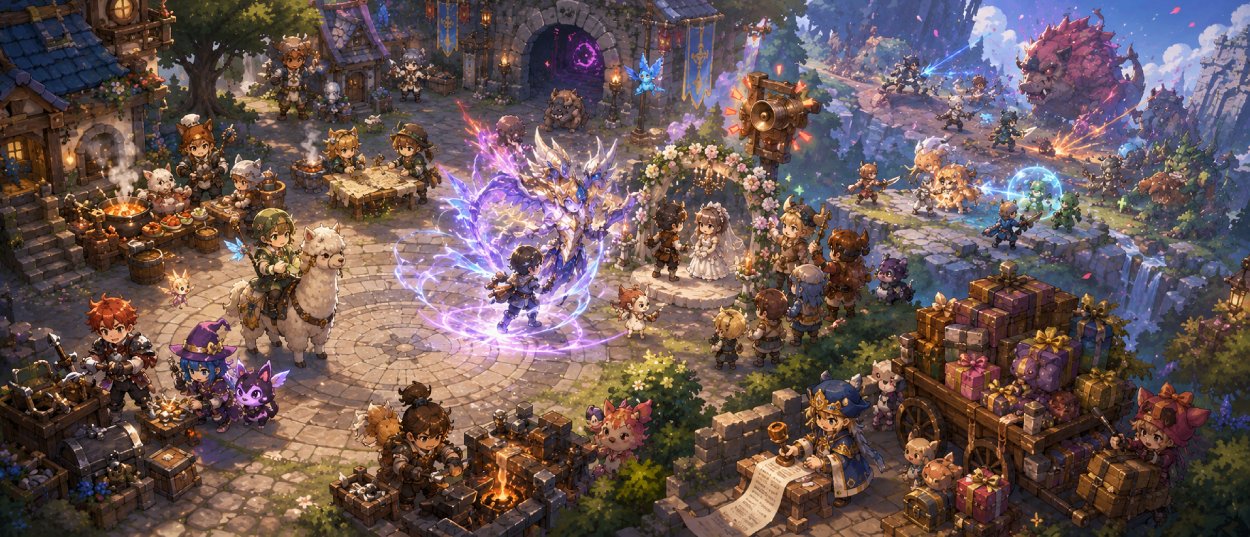 Helden aus Dream Traveler Starlight Journey verwandeln sich in Wächter und erkunden mit Begleitern eine märchenhafte Fantasywelt.