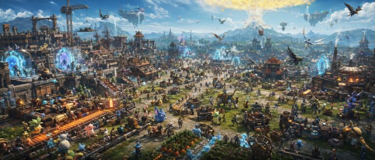 Palworld 1.0 mit zurückkehrenden Spielern, zahlreichen Pals und einer wieder erwachten Monsterfabrik auf den Palpagos-Inseln.