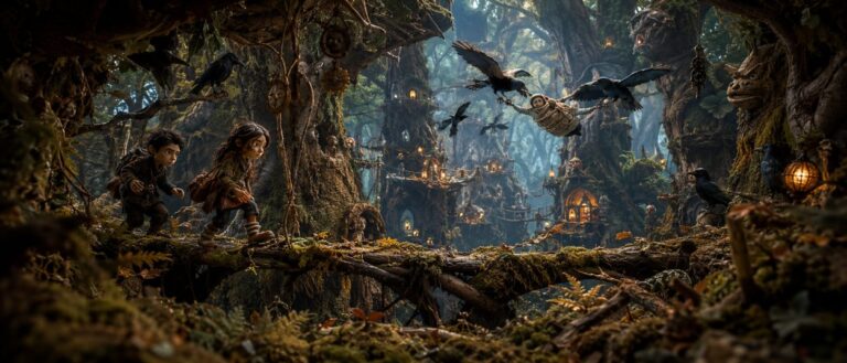 Wildwood Laika als Stop-Motion-Fantasyfilm mit geheimnisvollem Wald, Krähen, magischen Wesen und epischer Laufzeit.