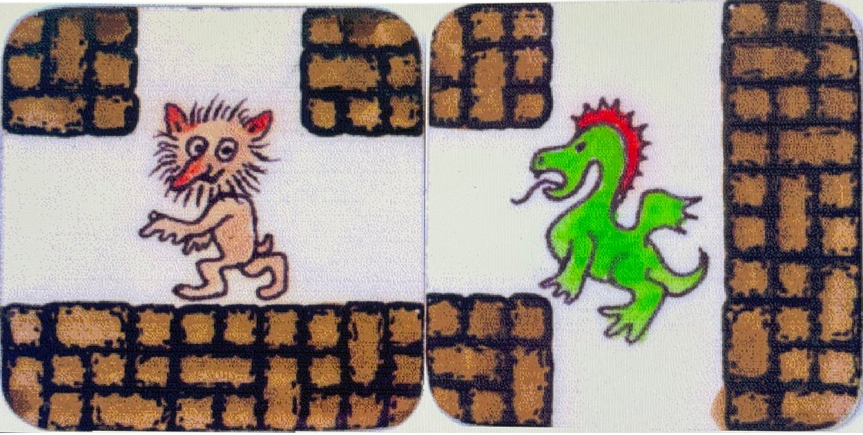 Kobold und Drache waren bereits Teil von Max Kobberts frühem Spielentwurf und damit lange vor dem Filmprojekt Bestandteil der Fantasywelt von Das verrückte Labyrinth.