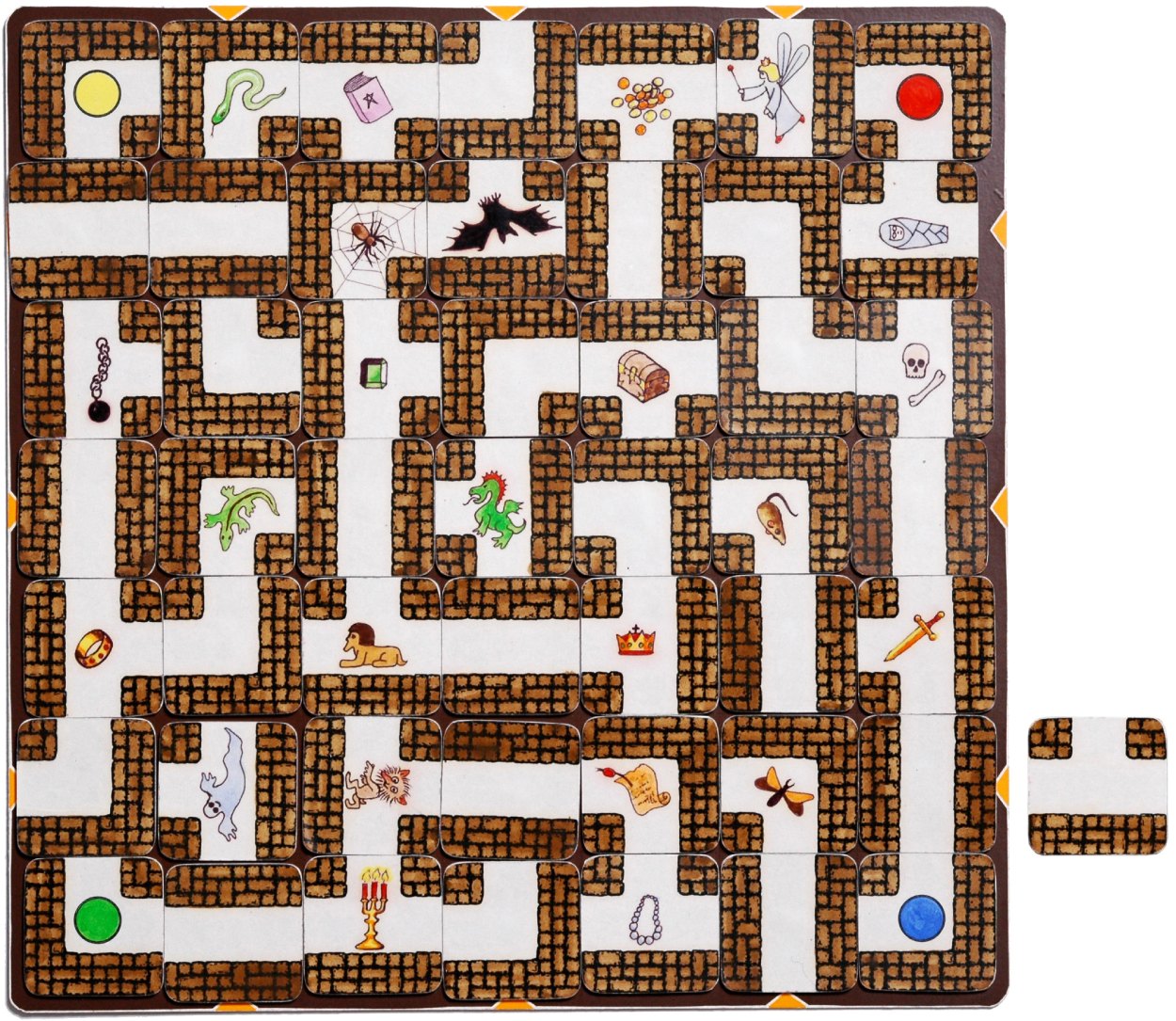 Max Kobberts Prototyp von Das verrückte Labyrinth aus dem Jahr 1983. Bereits hier sind zahlreiche fantastische Motive zu erkennen.