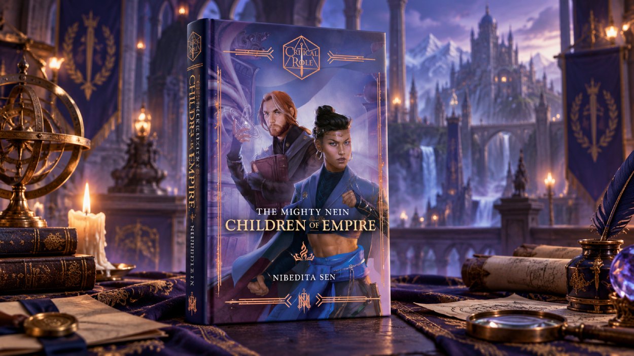 Offizielles Buchcover von Critical Role: The Mighty Nein – Children of Empire von Nibedita Sen.
