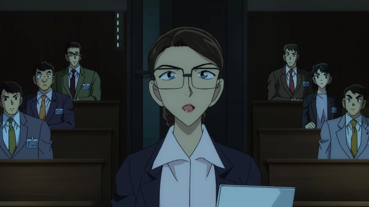Conan Edogawa steht im Mittelpunkt eines düsteren Konzeptmotivs zum interaktiven Jubiläumsfall The Misohitojima Murder.
