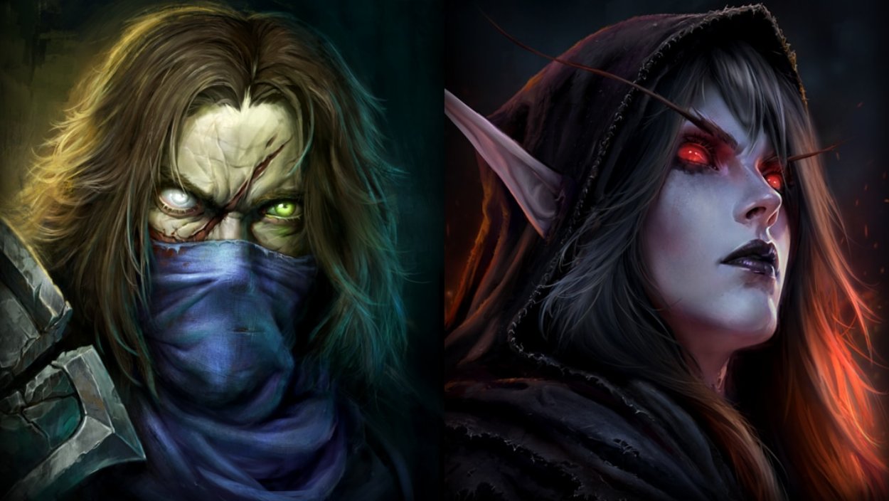 Forsaken-Krieger stehen in Warcraft III Reforged: Forsaken Kingdom vor den Ruinen Lordaerons auf dem Weg zur späteren Undercity.