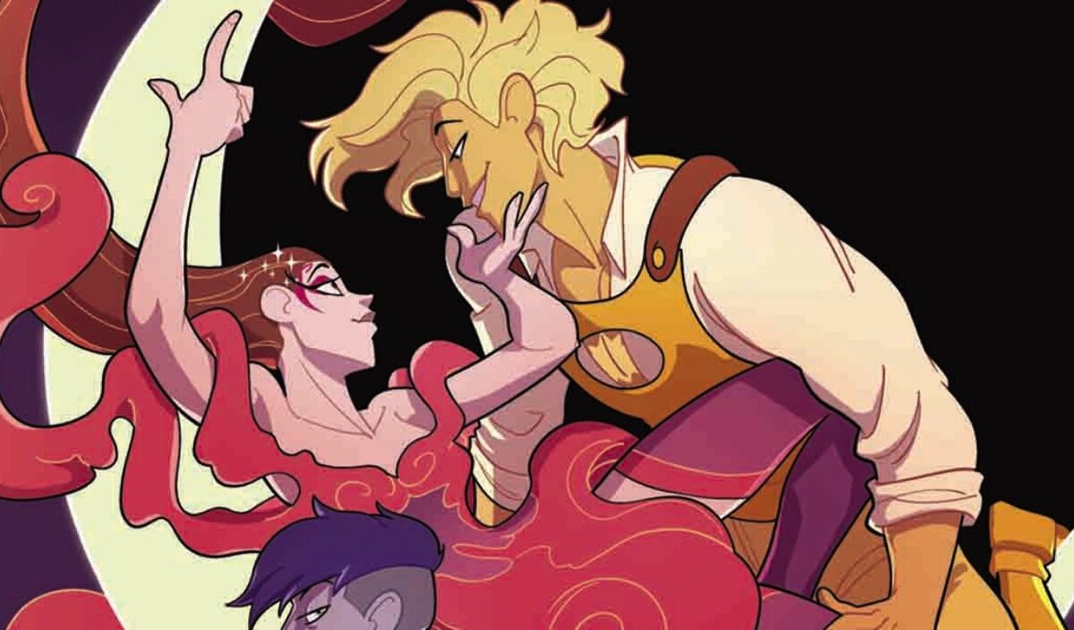 Aisling steht in Dreambound einem blonden Prinzen gegenüber und berührt sein Gesicht, während hinter ihnen eine mondhelle Traumwelt erscheint.