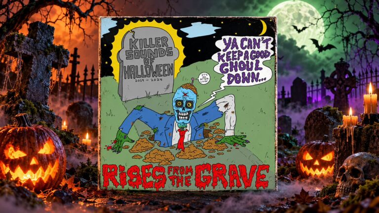 Das offizielle Albumcover von Sean Kellers Halloween-Musikprojekt wurde für Fantasykosmos in eine schaurige Friedhofsszene eingebettet.