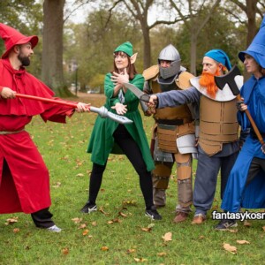 Legendäres LARP Gefecht: Der Rote Magier gegen den Rest der Welt.