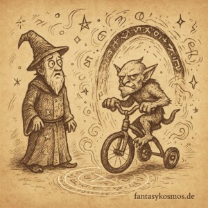 Das magische Portal: Wenn der Dämon auf dem Dreirad kommt.