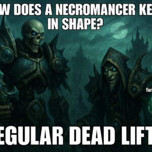 Wie bleibt ein Nekromant fit?“
→ Tägliche Deadlifts.
fantasykosmos.de – Deine tägliche Dosis schwarzer Magie & Humor