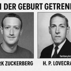 Einer hat das Necronomicon geschrieben. Der andere das, was du am meisten fürchtest, wenn du nachts dein Handy entsperrst.
Zufall? Wir glauben nicht daran.
